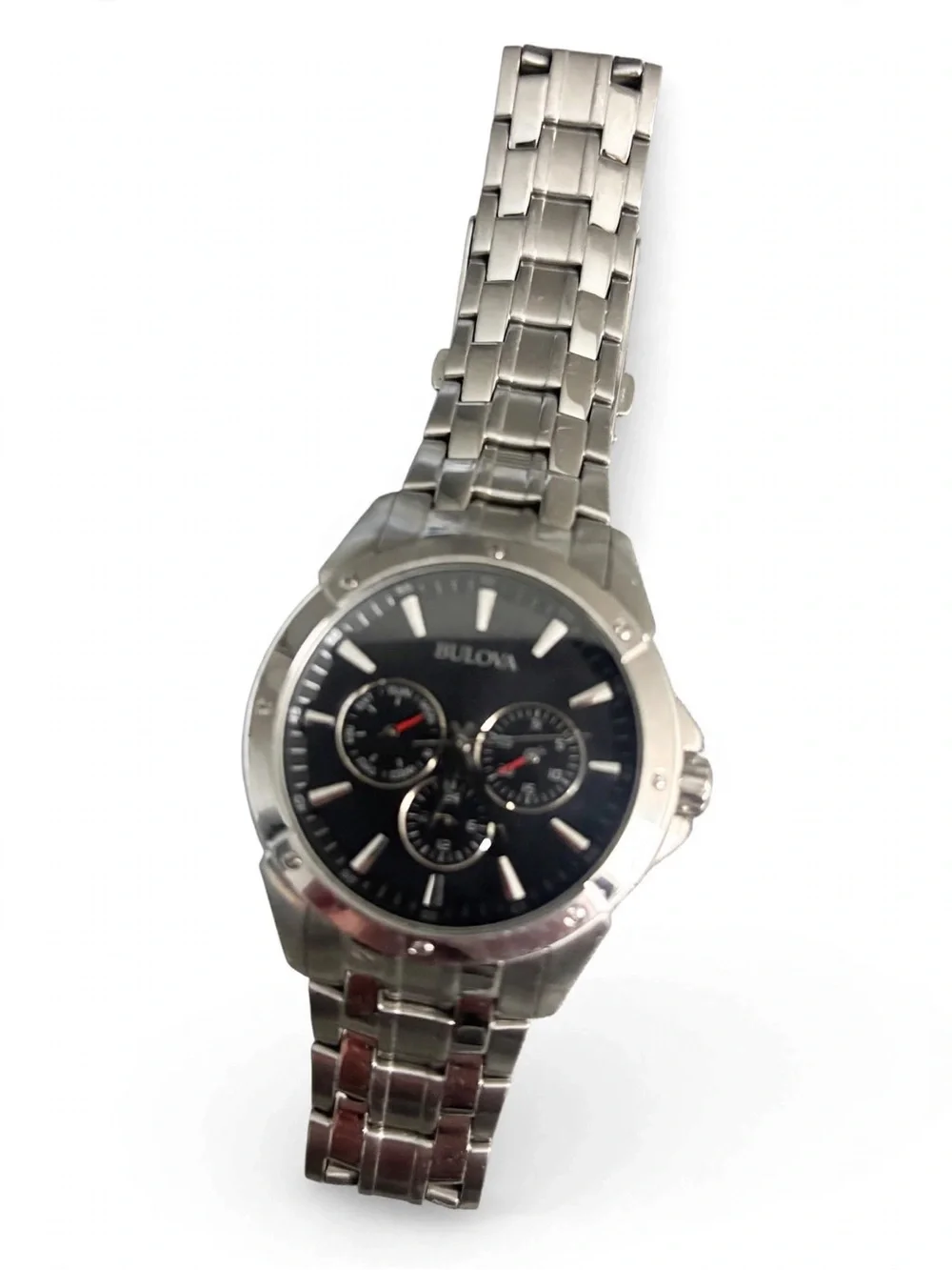 Bulova Men's Marine Star Quartz Watch 44mm Silver Stainless Steel 96C107